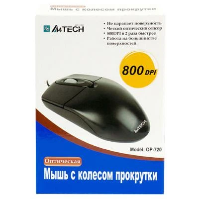 Мышка A4tech OP-720 Black-PS/2 - изображение 3