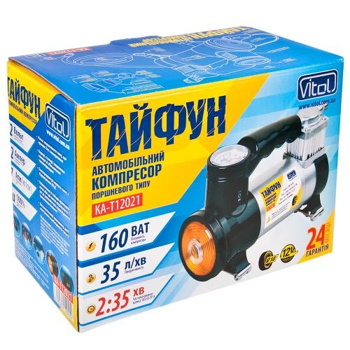 Автомобильный компрессор Тайфун 12021 автокомпрессор - изображение 2
