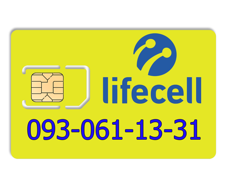 Красивий номер lifecell 093-061-13-31 - Фото 1 Красивий номер lifecell 093-061-13-31 - зображення 1