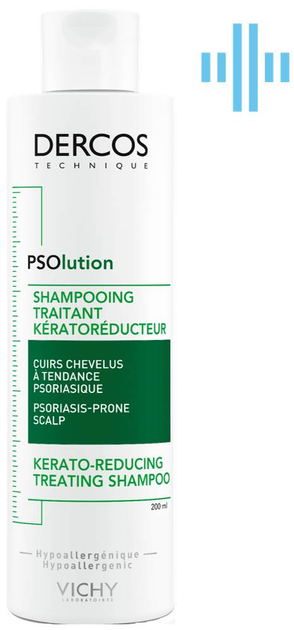 Акція на Кератолітичний шампунь Vichy Dercos PSOlution Kerato-Reducing Treating Shampoo для шкіри голови з проявами лущення та свербежу 200 мл від Rozetka