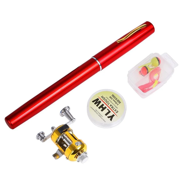 Универсальная карманная cкладная мини удочка в виде ручки Fishing Rod In Pen Case Classic MAX Красный (1-00833) - Фото 2 Универсальная карманная cкладная мини удочка в виде ручки Fishing Rod In Pen Case Classic MAX Красный (1-00833) - изображение 2