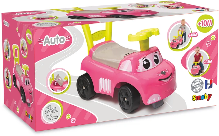 Машина для катання дитяча Smoby Toys 54 x 27 x 40 см Рожевий котик (720524) (3032167205247) - зображення 5