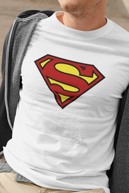 Футболка белая мужская с принтом "Superman" JHK T-Shirt 2XL 7001 (928_6) - изображение 2