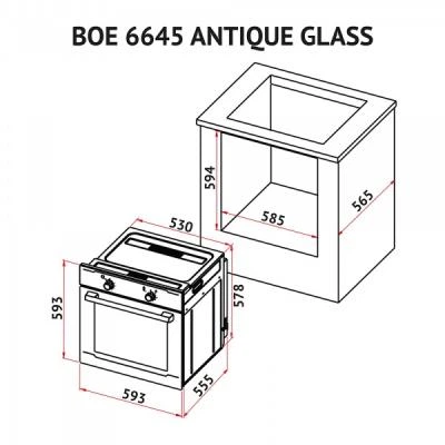 Духовой шкаф PERFELLI BOE 6645 BL ANTIQUE GLASS - изображение 12