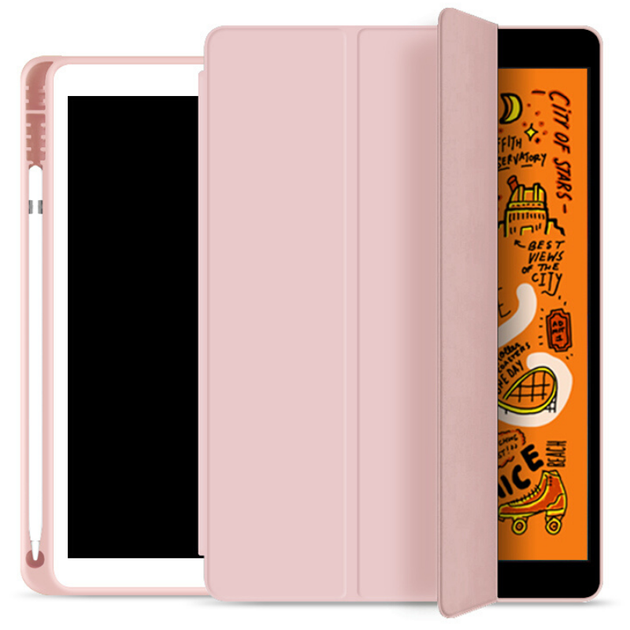 Чехол-книжка с держателем для стилуса STR Trifold Pencil Holder Case PU Leather for iPad Pro 12.9 (2018 | 2020 | 2021 | 2022) - Pink - Фото 1 Чехол-книжка с держателем для стилуса STR Trifold Pencil Holder Case PU Leather for iPad Pro 12.9 (2018 | 2020 | 2021 | 2022) - Pink - изображение 1