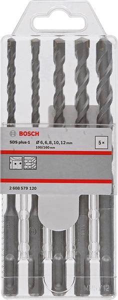  буров Bosch SDS Plus-1 6/6/8/10/12x160 мм (2608579120) – фото .
