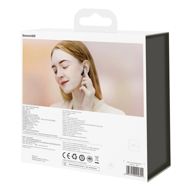 Беспроводные Bluetooth наушники Baseus Encok AirNora TWS W2 Черный - Фото 9 Беспроводные Bluetooth наушники Baseus Encok AirNora TWS W2 Черный - изображение 9