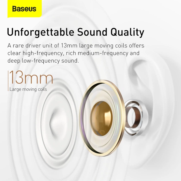 Беспроводные Bluetooth наушники Baseus Encok AirNora TWS W2 Салатовый - Фото 12 Беспроводные Bluetooth наушники Baseus Encok AirNora TWS W2 Салатовый - изображение 12
