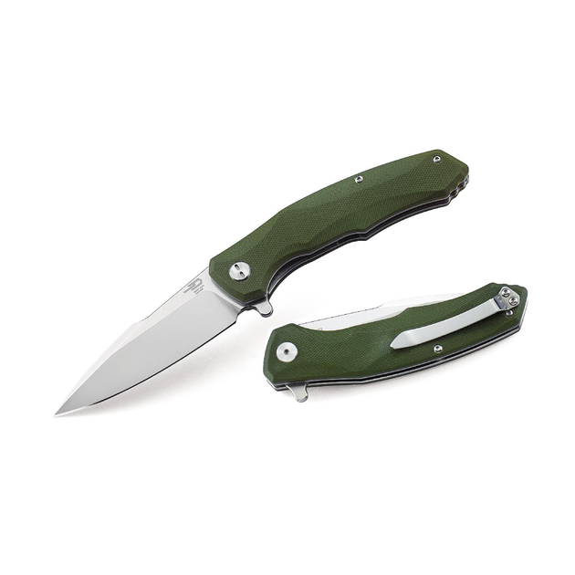 Карманный туристический складной нож Bestech Knife Warwolf Army green BG04B - изображение 1