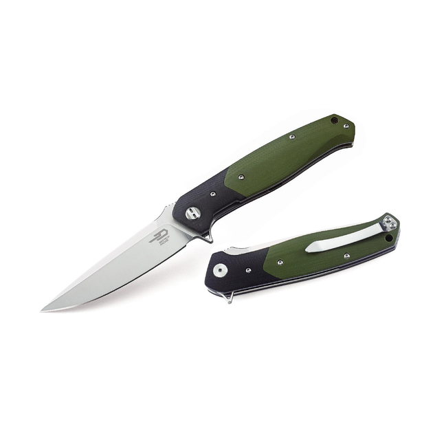 Карманный туристический складной нож Bestech Knife Swordfish black and green BG03A - изображение 1