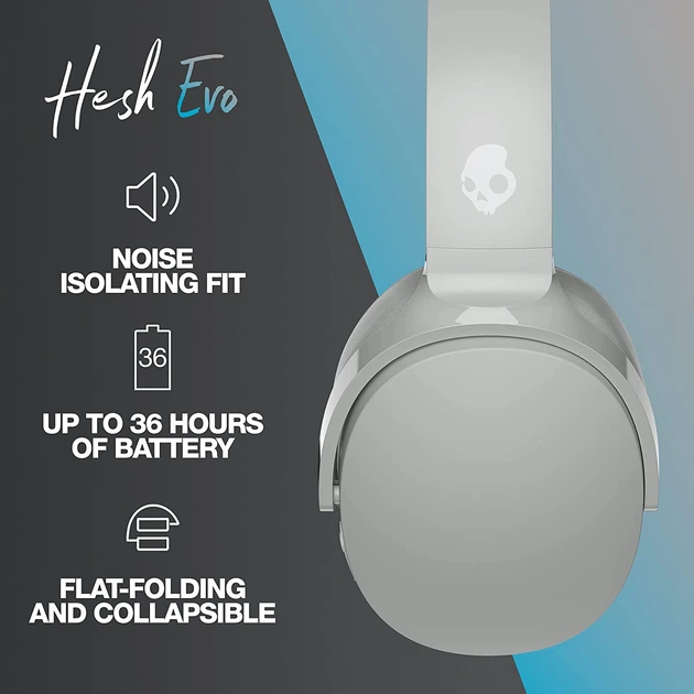 Наушники Skullcandy Hesh Evo Light Grey/Blue (S6HVW-P751) - изображение 3