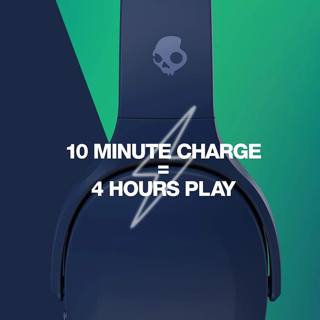 Наушники Skullcandy BT Crusher Evo Dark Blue/Green (S6EVW-P750) - изображение 4