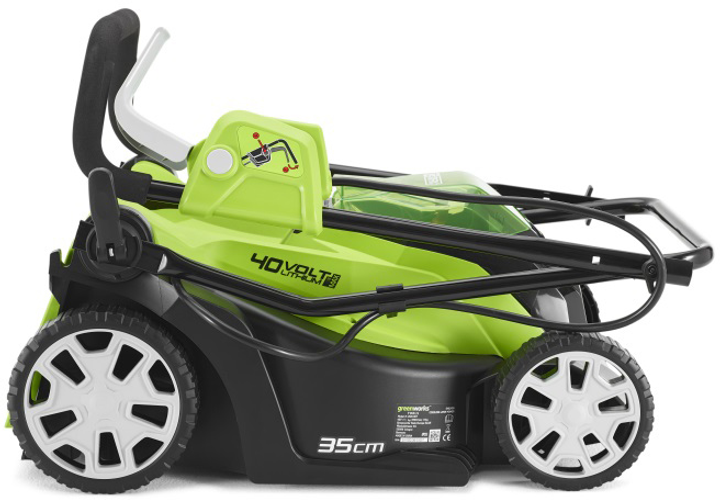 Газонокосилка аккумуляторная Greenworks G40LM35 (2501907) - изображение 2