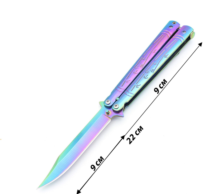 Нож складной цветной бамбук A522 Без бренда (t3949) - изображение 2