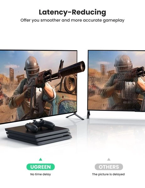 Кабель Ugreen HD135 8K HDMI м / м Round Cable with Braided 2 м Gray (6957303873210) - зображення 3