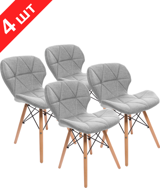 Комплект стульев GT Racer X-D27 Fabric Light Gray (4 шт) - Фото 1 Комплект стульев GT Racer X-D27 Fabric Light Gray (4 шт) - изображение 1