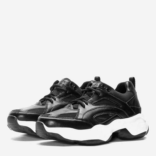 Sneakersy damskie z siatki na wysokiej platformie do kostki Buty sportowe Kazar 53278-S5-00 37 24 cm Czarne (5903387264735) - obraz 2