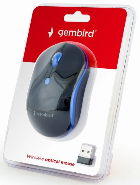 Mysz Gembird MUSW-4B-03-B Bezprzewodowa Czarno-Niebieska - Zdjęcie 3 Mysz Gembird MUSW-4B-03-B Bezprzewodowa Czarno-Niebieska - obraz 3