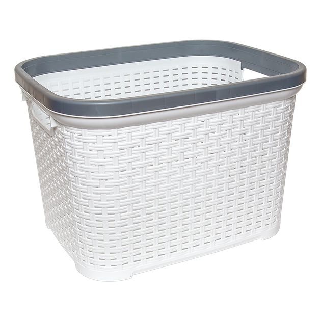 Корзина для белья под ротанг 35 л белая от продавца: Capacity – в ...