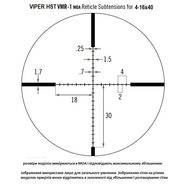 Приціл оптичний Vortex Viper HST 4-16x44 (VMR-1 MOA) - зображення 13