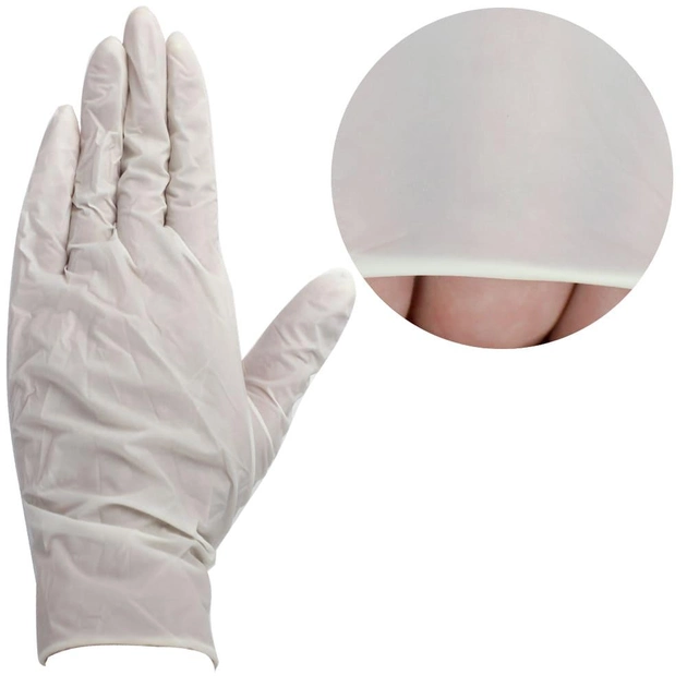 Перчатки Виола латексные с тальком, размер S, 100 шт (0093665) - изображение 1