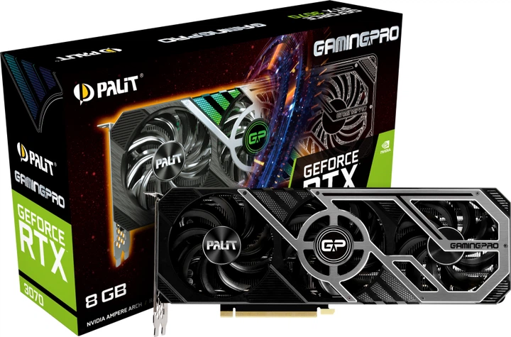 Видеокарта Palit PCI-Ex GeForce RTX 3070 GamingPro LHR 8GB GDDR6