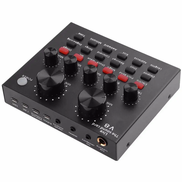 Зовнішня звукова аудіокарта, USB-гарнітура V8 - Фото 2 Зовнішня звукова аудіокарта, USB-гарнітура V8 - зображення 2