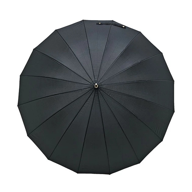 Парасоля тростина 16 спиць чорна KRAGO Black Wooden - зображення 2