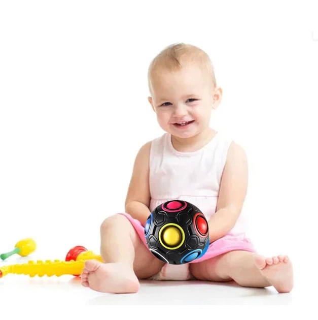 Игрушка шар анти стресс 2в1 Spinner&Pop It черный - Фото 4 Игрушка шар анти стресс 2в1 Spinner&Pop It черный - зображення 4