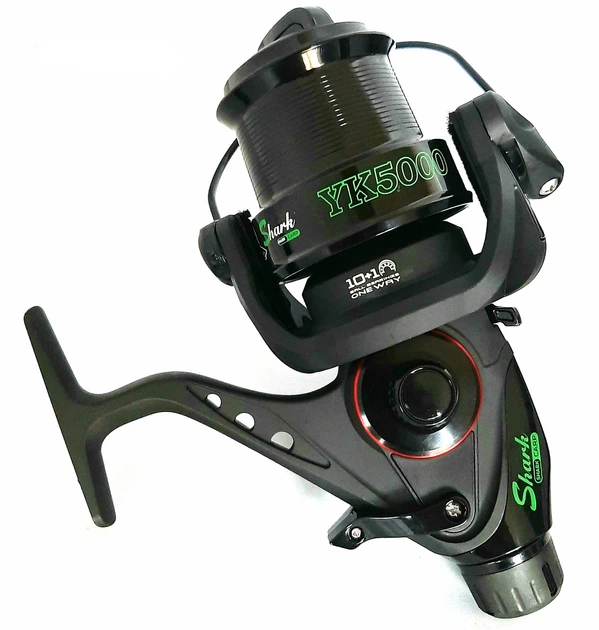 Катушка с бейтраннером карповая Shark Pro Carp YK 50 с конусной низкопрофильной шпулей - Фото 6 Катушка с бейтраннером карповая Shark Pro Carp YK 50 с конусной низкопрофильной шпулей - изображение 6