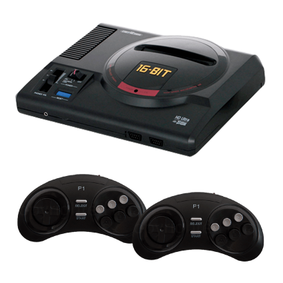 Консоль Retro Genesis 16-bit HD Ultra Mega Drive Black + 150 Вбудованих Ігор - Фото 1 Консоль Retro Genesis 16-bit HD Ultra Mega Drive Black + 150 Вбудованих Ігор - зображення 1