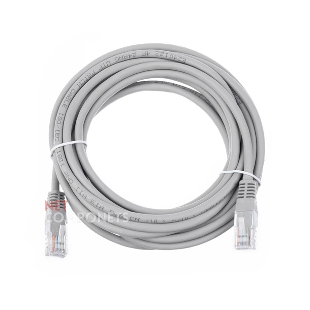 Патч-корд Kingda литой UTP 5 м cat.5e серый (PAUT3500) – фото, отзывы ...