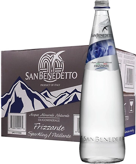Акція на Упаковка мінеральної газованої води San Benedetto Prestige 1 л х 12 пляшок від Rozetka