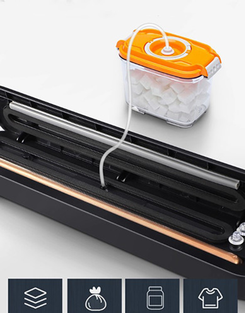 Вакууматор VACUUM SEALER VS LP-11(S) + переходник для контейнеров + гофрированные пакеты 15 шт.(20х25см) - изображение 3