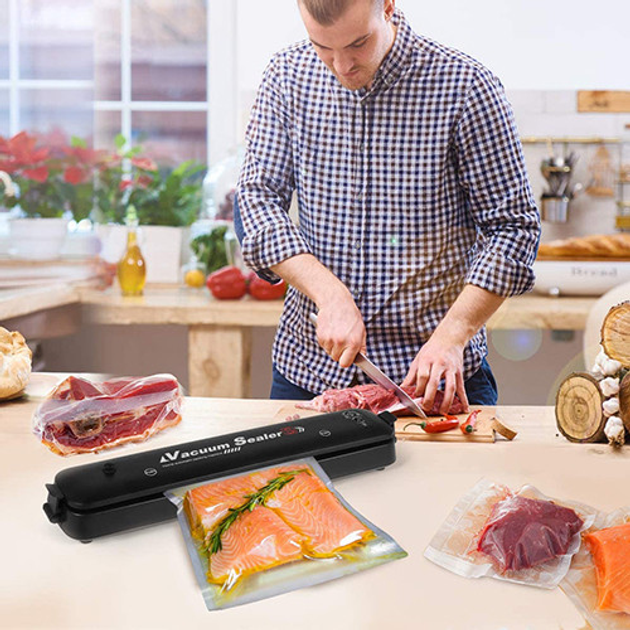 Вакууматор VACUUM SEALER VS LP-11(S) + переходник для контейнеров + гофрированные пакеты 15 шт.(20х25см) - изображение 5