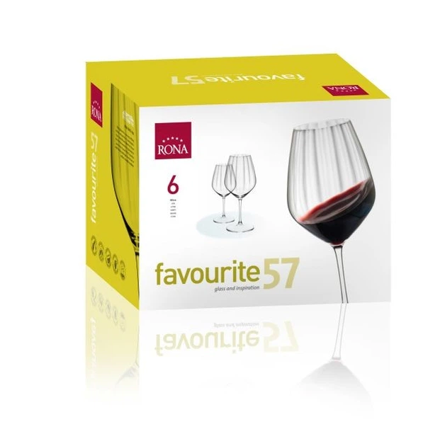 Набор бокалов для вина Rona Favourite optical 570 мл 6 шт перламутр - изображение 6