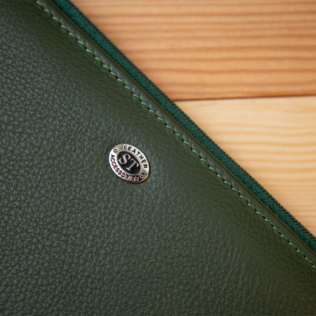Женский кошелек кожаный ST leather-19377 Зеленый - Фото 8 Женский кошелек кожаный ST leather-19377 Зеленый - изображение 8