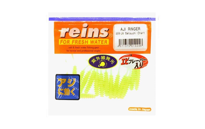 Силиконовый слаг для микроджига Reins Aji Ringer 1.5" #205 UV Setouchi Chart (съедобный, 15шт) - изображение 2