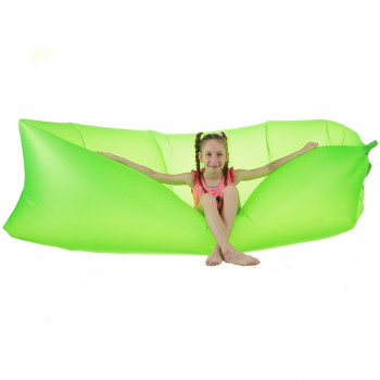 Воздушный ламзак AirHammock надувной портативный диван Lamzac 230 х 65 х 50 см для пляжного отдыха Зеленый (bl000109) - изображение 8