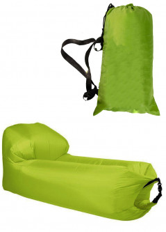 Воздушный ламзак AirHammock надувной портативный диван Lamzac 230 х 65 х 50 см для пляжного отдыха Зеленый (bl000109) - изображение 9