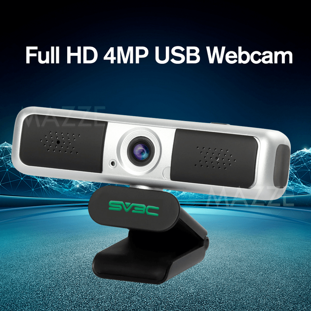 Веб-камера 4.0 MegaPixels стерео микрофоны с шумоподавлением шторка приватности автофокус вебкамера 2K Quad HD (2560x1440) для ПК компьютера ноутбука SV3C (X2) + штатив-тринога - изображение 2
