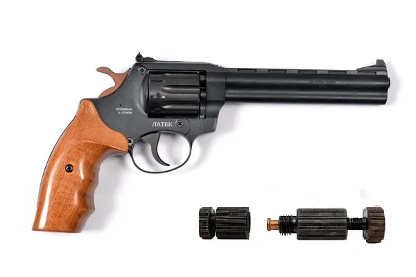 Револьвер под патрон Флобера Safari РФ 461 М бук + Обжимка для патронов - изображение 1
