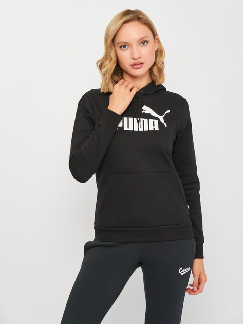 Акція на Худі жіноче Puma ESS Logo Hoodie 58678801 XS Puma Black від Rozetka