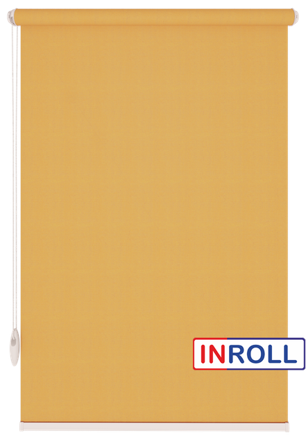 Ролета тканевая INROLL Есо-Mini 90х185 см Camila Горчичный A631 - Фото 1 Ролета тканевая INROLL Есо-Mini 90х185 см Camila Горчичный A631 - изображение 1