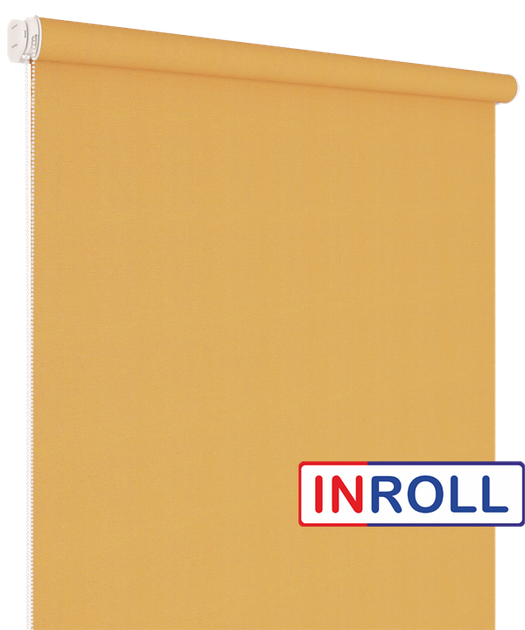 Ролета тканевая INROLL Есо-Mini 90х185 см Camila Горчичный A631 - Фото 3 Ролета тканевая INROLL Есо-Mini 90х185 см Camila Горчичный A631 - изображение 3