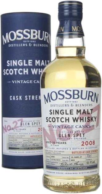 Віскі Mossburn Vintage Casks No27 Glen Spey 10yo 0.7 л 55.9% (5060033847299) - Фото 1 Віскі Mossburn Vintage Casks No27 Glen Spey 10yo 0.7 л 55.9% (5060033847299) - зображення 1