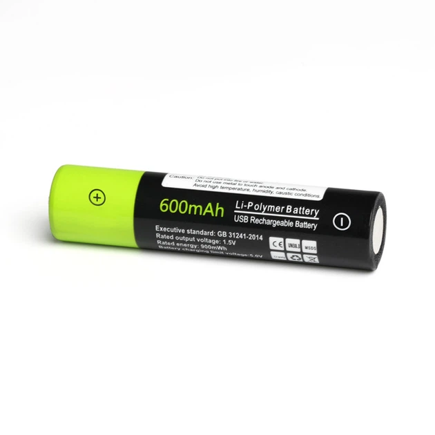 Батарейка акумулятор ZNTER ААА 1,5 V 600 mAh micro USB – фото