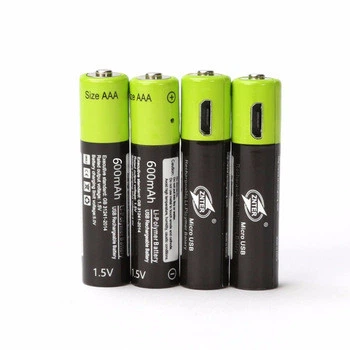 Батарейка акумулятор ZNTER ААА 1,5 V 600 mAh micro USB – фото