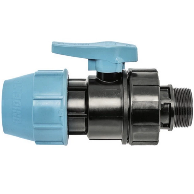 Кран шаровый Unidelta д.25х3/4\" зажим - наружная резьба (1072) – фото ...