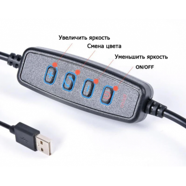 Профессиональная кольцевая LED лампа GTM 16 см с штативом Набор блогера (47884IM) - Фото 6 Профессиональная кольцевая LED лампа GTM 16 см с штативом Набор блогера (47884IM) - изображение 6